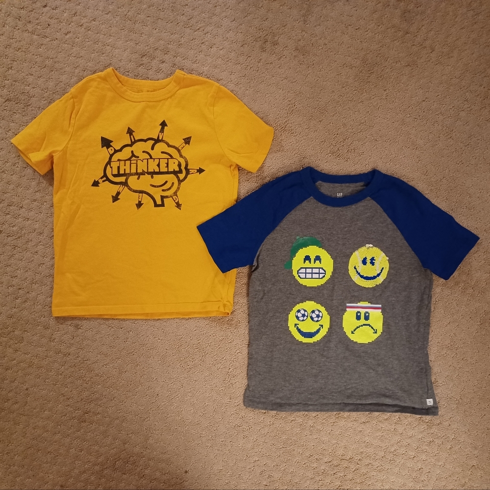 Kid's Gap Kids Tee Shirts - multi (small) BUNDLE of 2